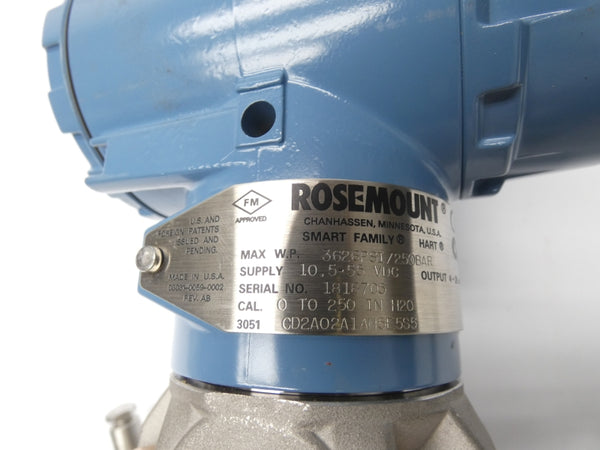 ROSEMOUNT 3051CD2A02A1AM5E5S5 10.5-55VDC 3626PSI NSNP