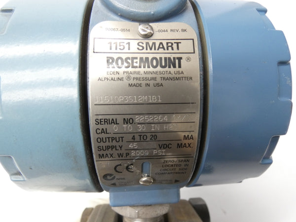 ROSEMOUNT 1151DP3S12M1B1 45VDC 2000PSI (AS PICTURED) UNMP