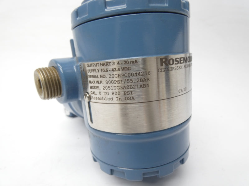 ROSEMOUNT 2051TG3A2B21AB4 10.5-42.4VDC 800PSI NSNP