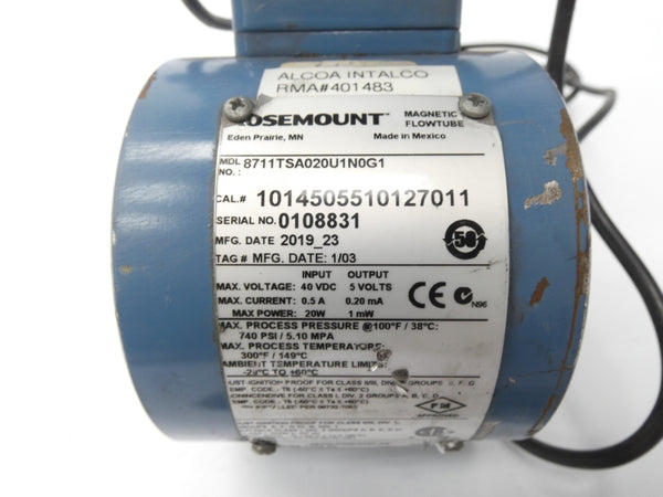 ROSEMOUNT 8711TSA020U1N0G1 8732EMT1A1M4 40VDC 0.5A 740PSI 2" UNMP