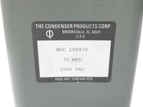 CONDENSER PRODUCTS MOC1000X70 70MFD 1000VAC NSNP