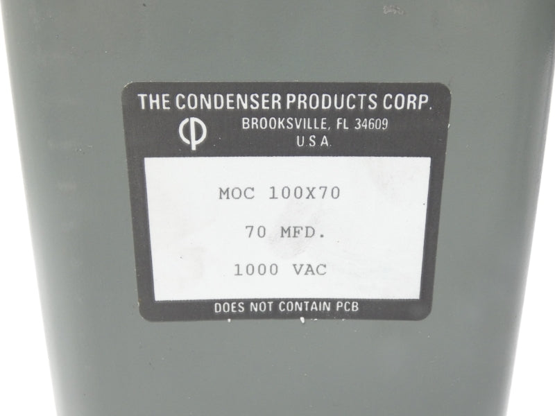 CONDENSER PRODUCTS MOC1000X70 70MFD 1000VAC NSNP
