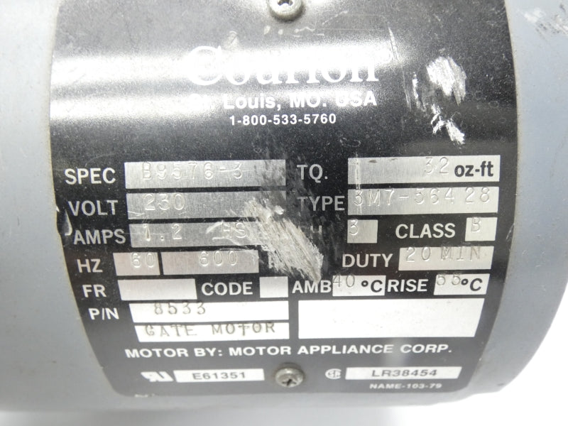 COURION 3M7-56428 B9576-3 230V 1.2A UNMP