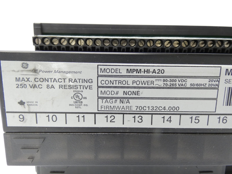 GENERAL ELECTRIC MPM-HI-A20 250VDC 8A NSNP