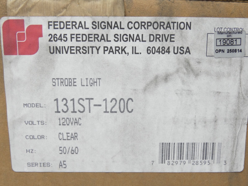 FEDERAL SIGNAL 131ST-120C SER. A5 120VAC (CLEAR) NSMP