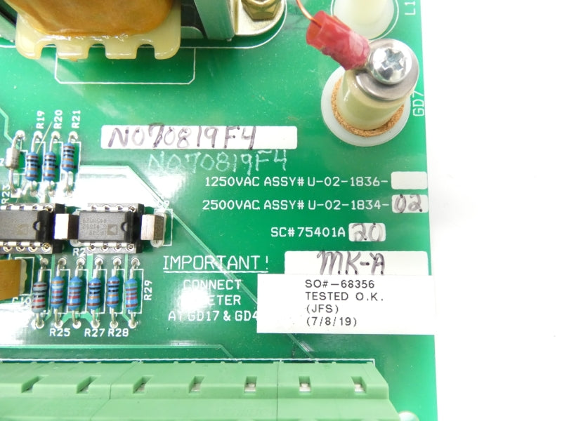 AJAX TOCCO U-02-1834-02 75401A20 2500VAC NSNP