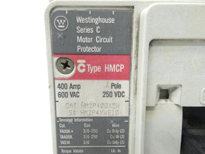 WESTINGHOUSE HM2P400X5W 600VAC 400A NSNP