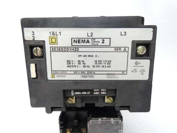 SQUARE D 8536SDO1H20 SER. A 440/480V NSNP