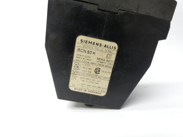 SIEMENS RCN80 110/120V UNMP