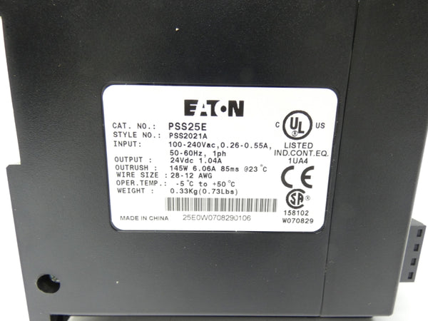 EATON PSS25E PSS2021A 100-240VAC 0.26-0.55A NSMP