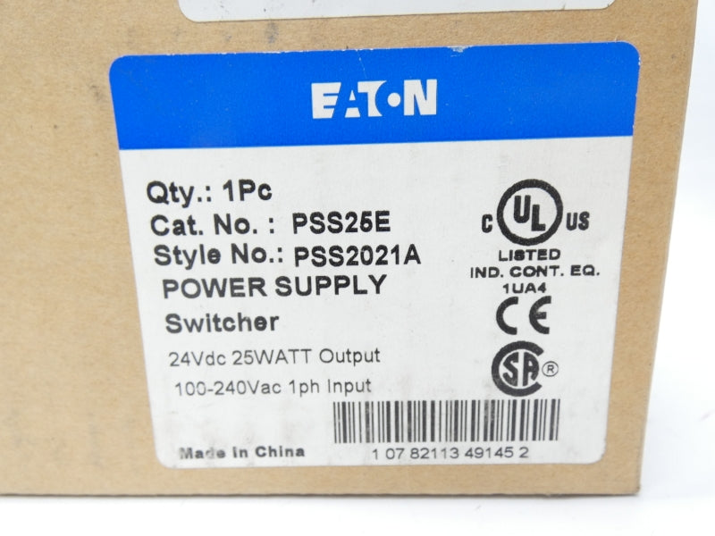 EATON PSS25E PSS2021A 100-240VAC 0.26-0.55A NSMP