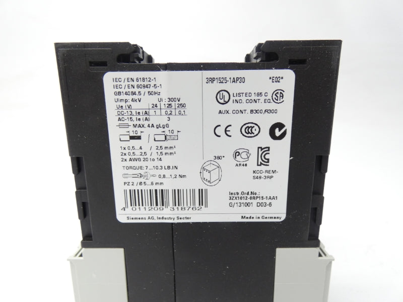 SIEMENS 3RP1525-1AP30 200-240VAC NSMP