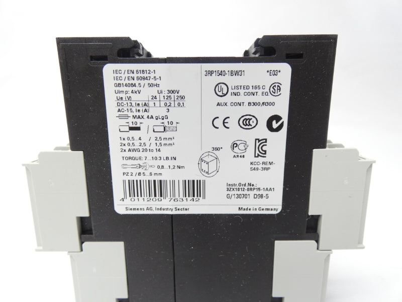 SIEMENS 3RP1540-1BW31 24-240VAC NSMP
