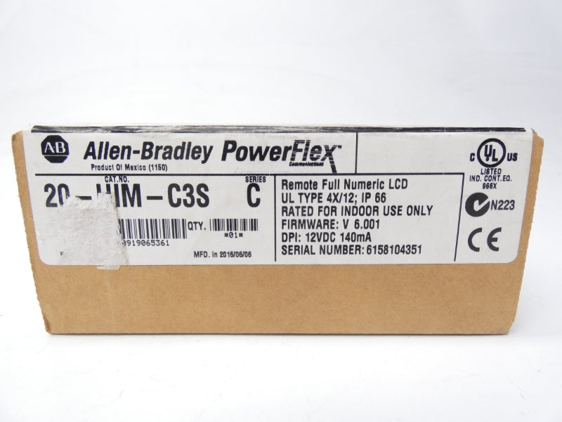 ALLEN BRADLEY 20-HIM-C3S SER. C F/W 6.001 12VDC DATE: 2016 NSFS