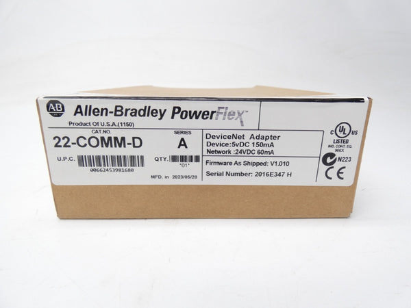ALLEN BRADLEY 22-COMM-D SER. A F/W 1.010 24VDC DATE: 2023 NSFS