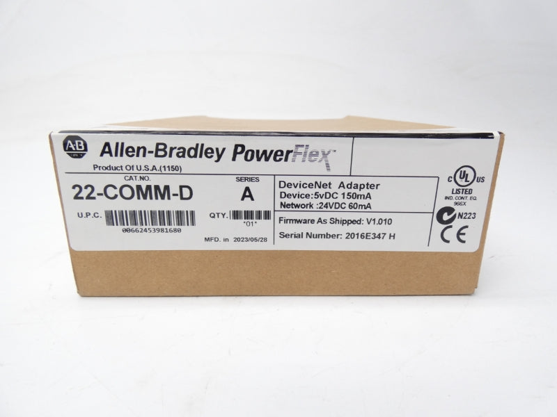 ALLEN BRADLEY 22-COMM-D SER. A F/W 1.010 24VDC DATE: 2023 NSFS