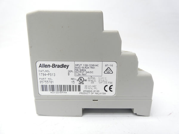 ALLEN BRADLEY 1794-PS13 SER. B REV. 15 120/230VAC 1.3A UNMP