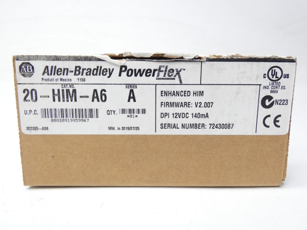 ALLEN BRADLEY 20-HIM-A6 SER. A F/W 2.007 12VDC (WH) NSMP