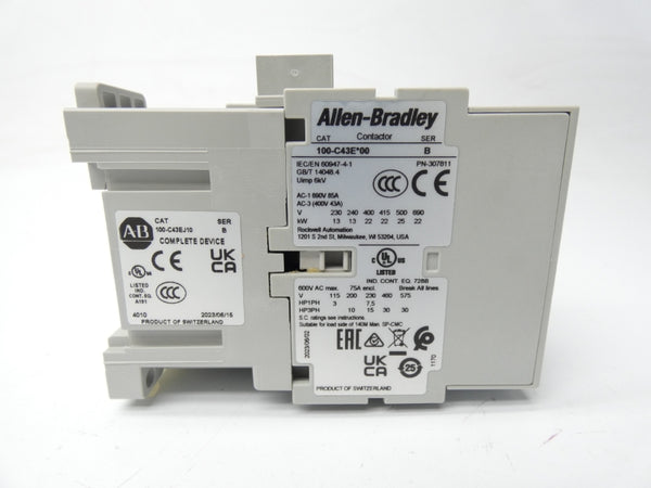 ALLEN BRADLEY 100-C43EJ10 SER. B 24VDC 85A (BR/WH) NSMP