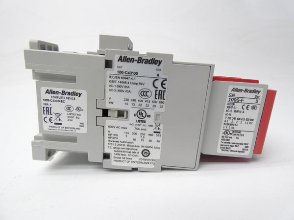 ALLEN BRADLEY 100S-C43D04BC SER. A 110/120V 85A (BR/WH) NSMP