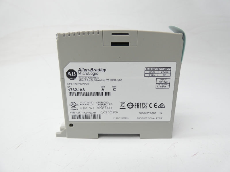 ALLEN BRADLEY 1762-IA8 SER. A 24VDC REV. C NSMP