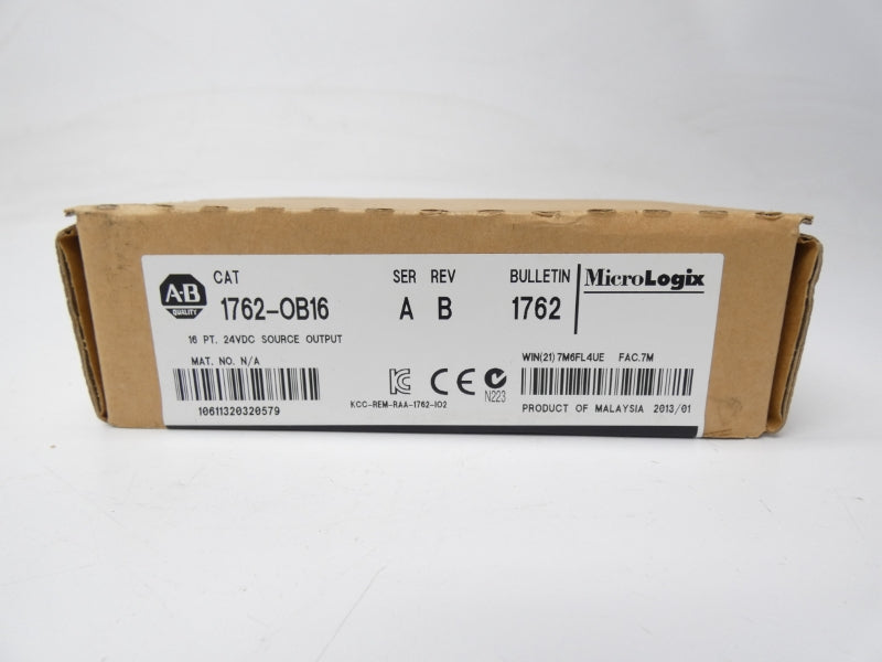 ALLEN BRADLEY 1762-OB16 SER. REV. B 24VDC DATE: 2013 NSFS