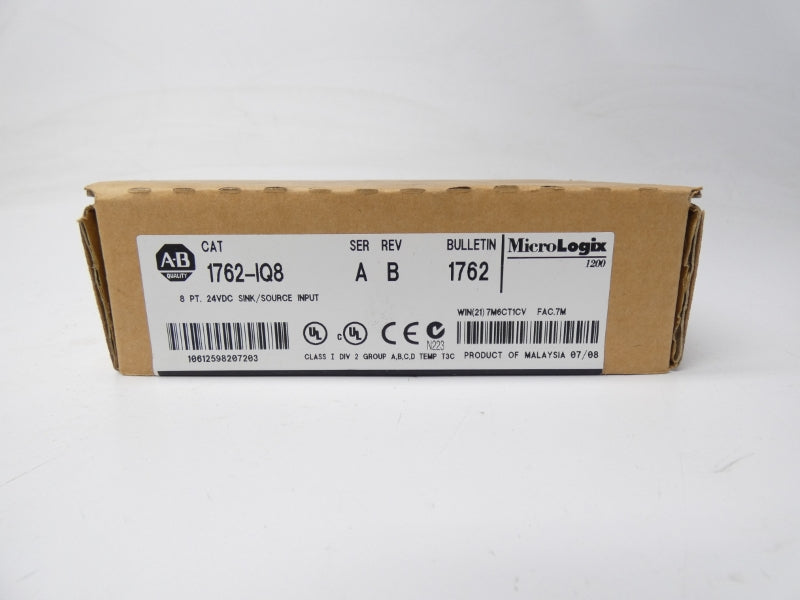 ALLEN BRADLEY 1762-IQ8 SER. A REV. B 24VDC DATE: 2007 NSFS