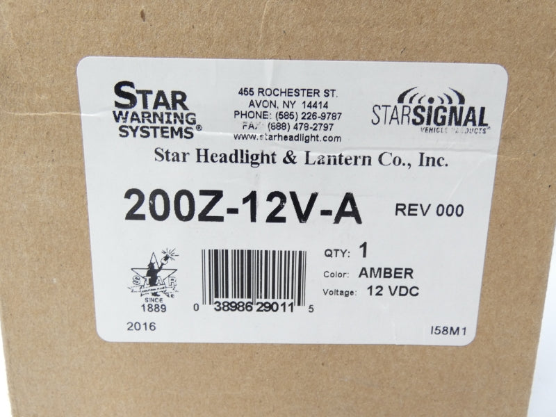 STAR WARNING SYSTEMS 200Z-12V-A 12VDC 0.5A NSMP