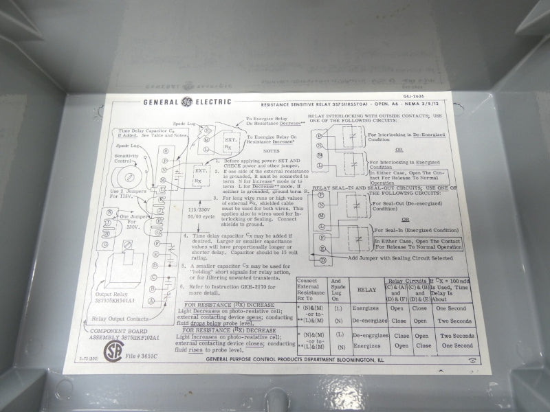 GENERAL ELECTRIC 3S7511RS570A6 115/230V NSNP