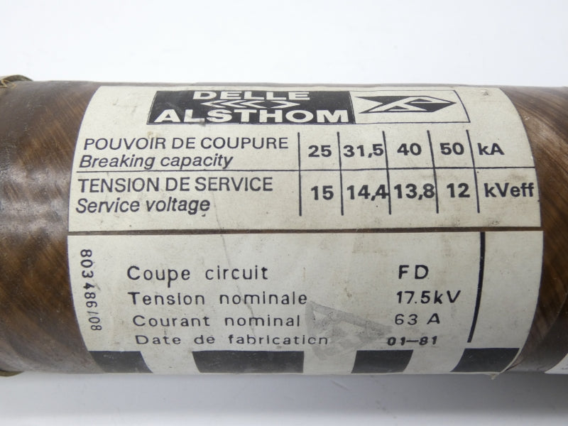 DELLE ALSTHOM FD-63 803486-08 63A NSNP