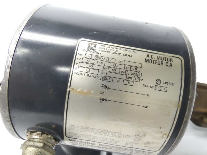 EMERSON S63GDB-5967 115V 7.5A UNMP