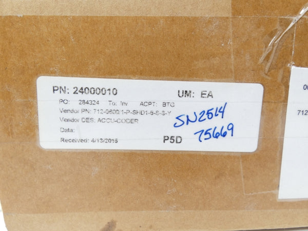 ENCODER PRODUCTS 712-0600-1PSHD16SSY 5-28V NSMP