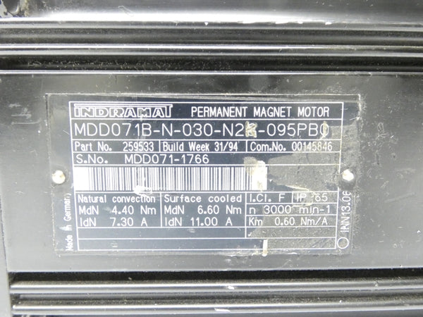 INDRAMAT MDD071B-N-030-N2G-095PB0 11A UNMP
