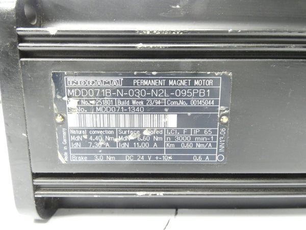 INDRAMAT MDD071B-N-030-N2L-095PB1 24VDC 11A UNMP