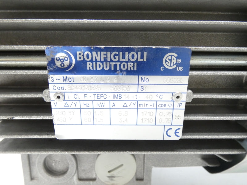 BONFIGLIOLI BN90LA4 8D44020525 59319 230/460V 6.8/3.4A NSNP