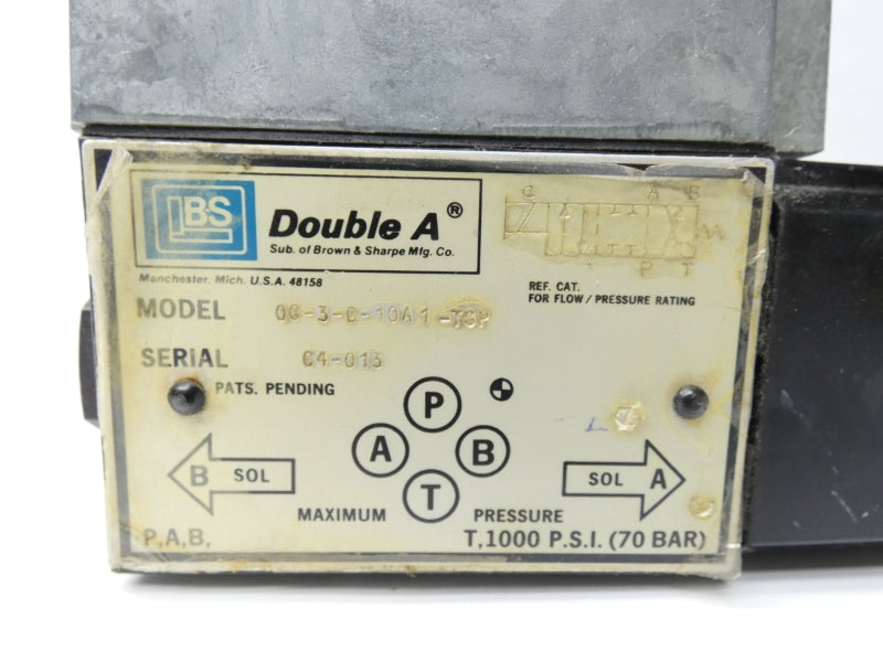 DOUBLE A QG-3-C-10A1-TSP 1000PSI UNMP