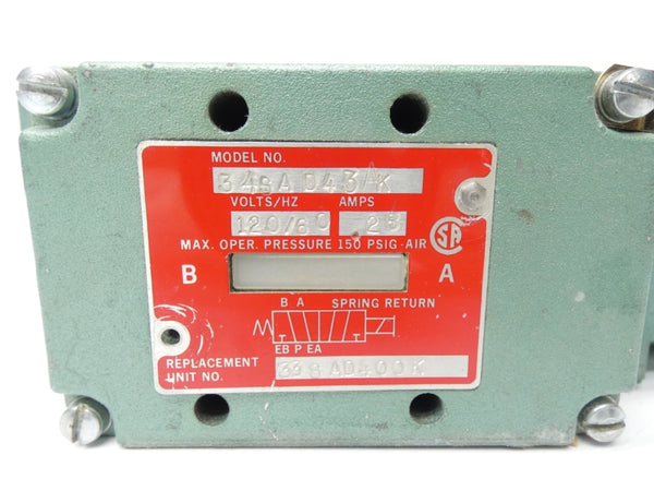 NUMATICS 34SAD43AK 120V .28A 150PSI UNMP