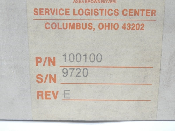 ABB 100100 REV. E 230VAC NSMP