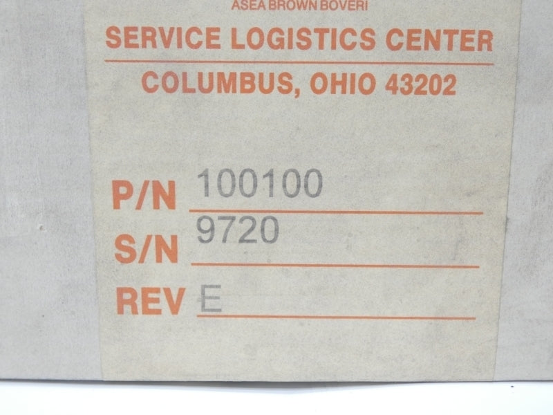 ABB 100100 REV. E 230VAC NSMP