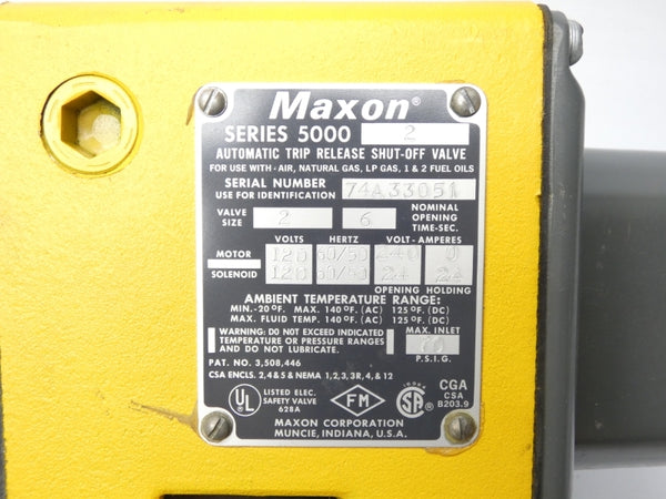 MAXON 50002 120/240V 0-24A 70PSI 2" NSMP