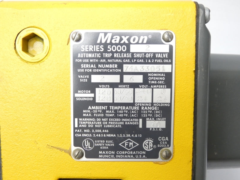 MAXON 50002 120/240V 0-24A 70PSI 2" NSMP