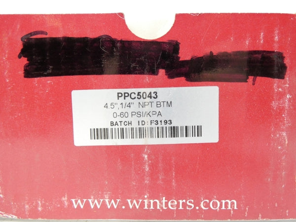 WINTERS PPC5043 0-60PSI NSMP