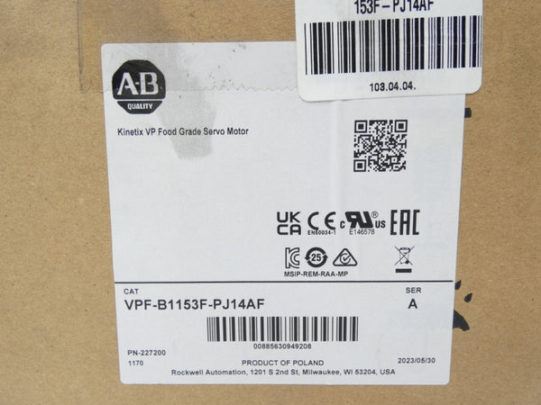 ALLEN BRADLEY VPF-B1153F-PJ14AF SER. A DATE: 2023 NSFS