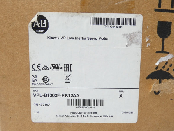 ALLEN BRADLEY VPL-B1303F-PK12AA SER. A DATE: 2021 NSFS