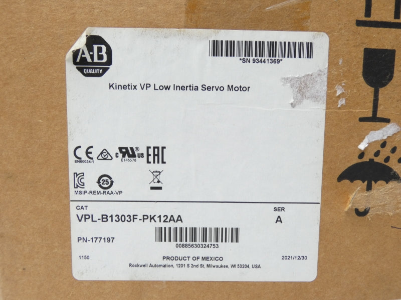 ALLEN BRADLEY VPL-B1303F-PK12AA SER. A DATE: 2021 NSFS