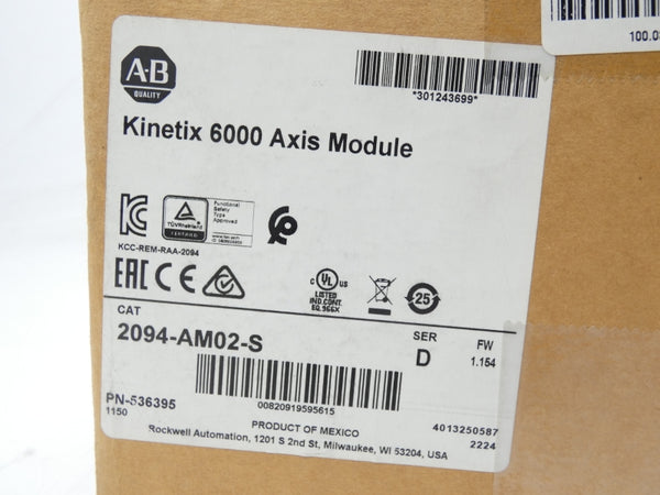 ALLEN BRADLEY 2094-AM02-S SER. D F/W 1.154 NSFS