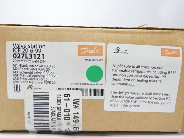 DANFOSS ICF20-6-99 027L3121 NSFS