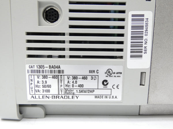 ALLEN BRADLEY 1305-BA04A SER. C F/W 7.01 380-460V 4.0A NSMP