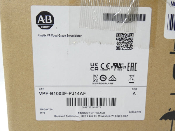 ALLEN BRADLEY VPF-B1003F-PJ14AF SER. A 480V 6.14A NSMP