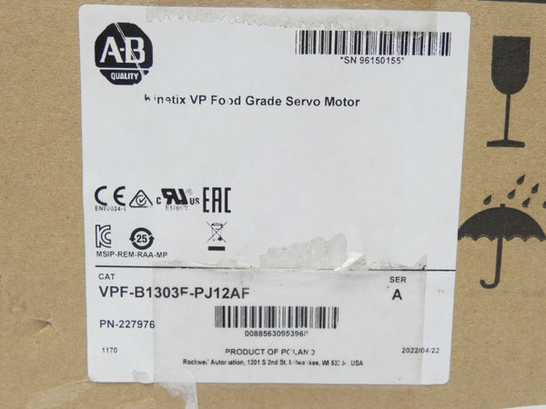 ALLEN BRADLEY VPF-B1303F-PJ12AF SER. A 480V 10.1A NSMP